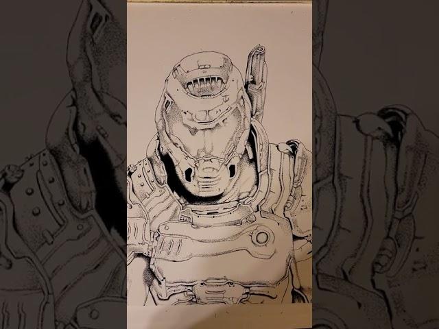 Doom Slayer poster coming soon. #doom #art #ink #comics