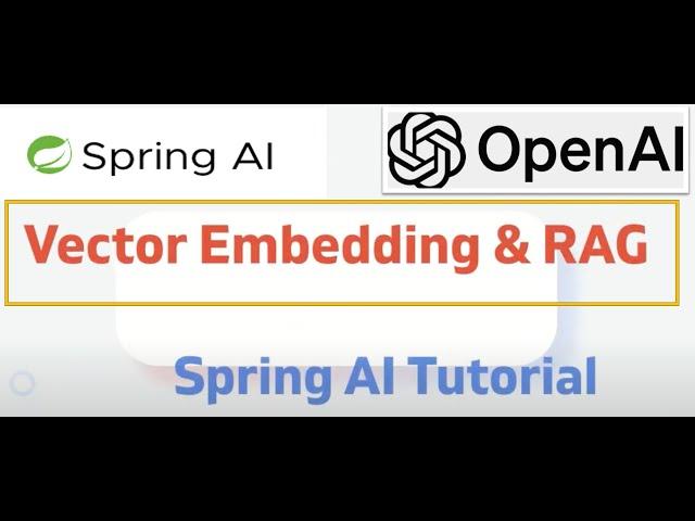 Vector Embeddings and RAG for Beginners | Spring AI Tutorial # vector #springAI #springboot