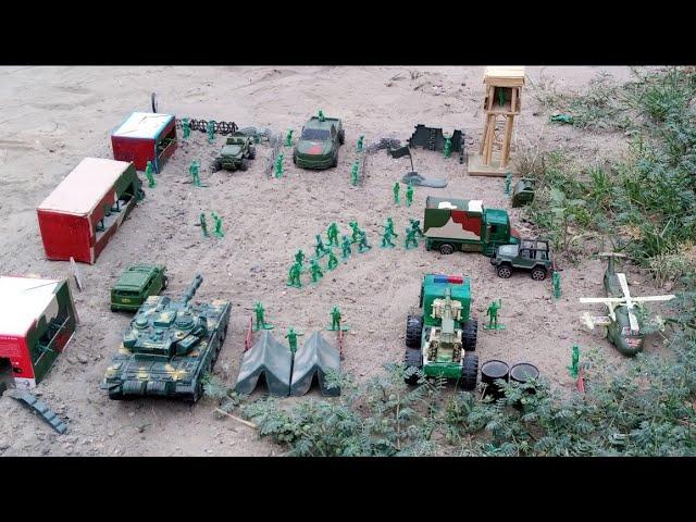 Green army bunkers assault( army men stop motion)#stopmotion #animation