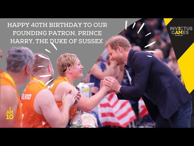 Happy 40th Birthday to our Patron, Prince Harry from the Invictus Community