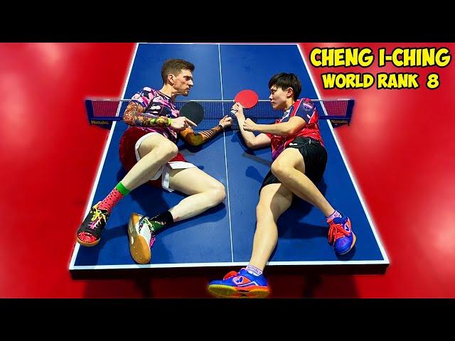 I played against World no.8 Cheng I-Ching (鄭怡靜)