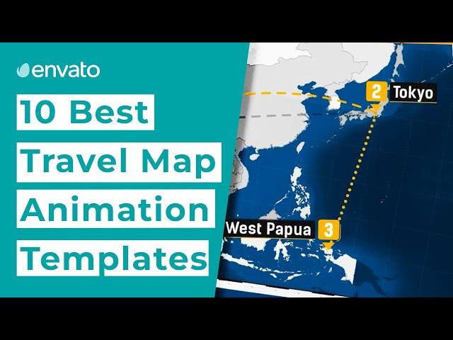 10 Best Travel Map Animation Templates