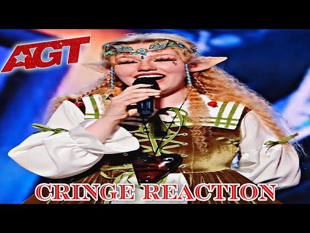 CRINGE Reaction  Freckled Zelda America’s Got Talent Audience ‍️ #agt #zelda #satire