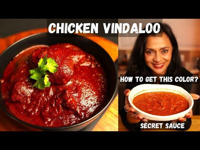 CHICKEN VINDALOO Recipe + Vindaloo PASTE SECRETS | How to get the RED COLOUR in your paste ?