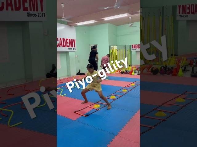Piyo-gility drill for speed ,and body control ️ #tranding  #agility  #exercise #kidstraining