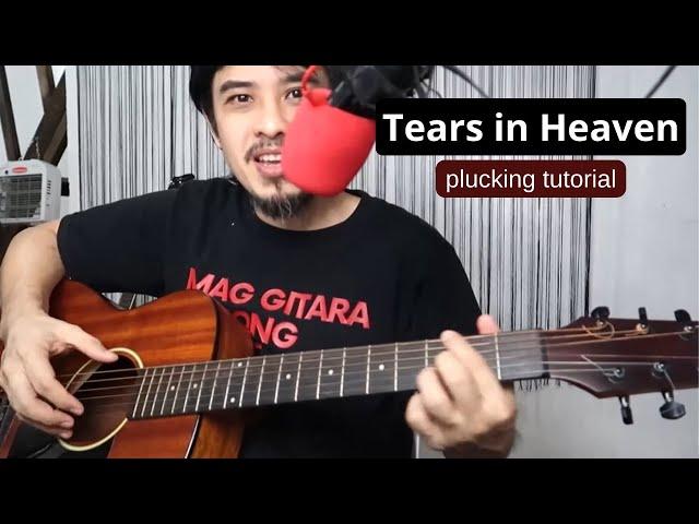 TEARS IN HEAVEN guitar tutorial (step by step plucking)