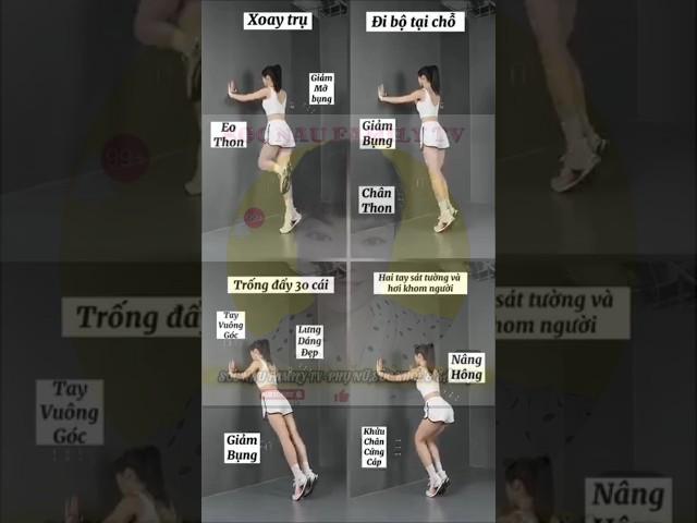 CHỊ CHỊ EM EM XOAY TRỤ GIẢM MỠ BỤNG,GIẢM CHÂN VOI XẤU HỔ
