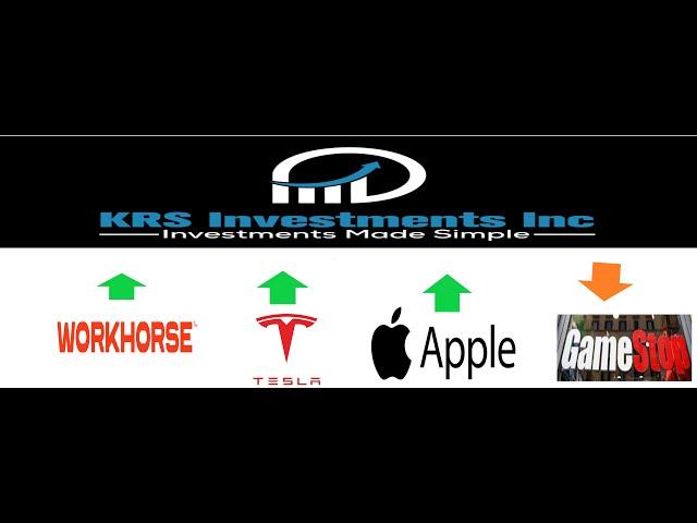 KRS INVESTMENT MARKET WATCH  #1 TESLA APPLE WORKHORSE GAMESTOP SHOULD YOU BUY AND HOLD?