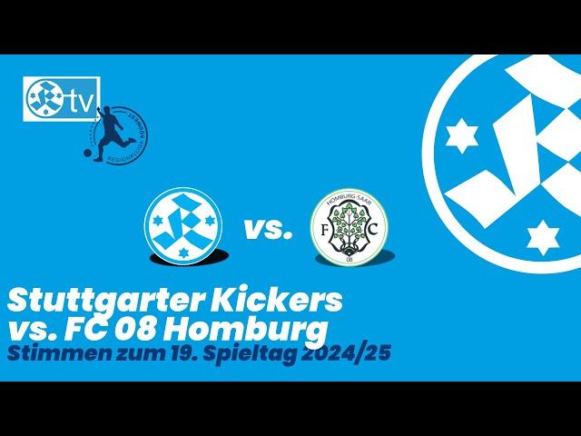 19. Spieltag Regionalliga Südwest 2024/25 Stimmen Stuttgarter Kickers - FC 08 Homburg