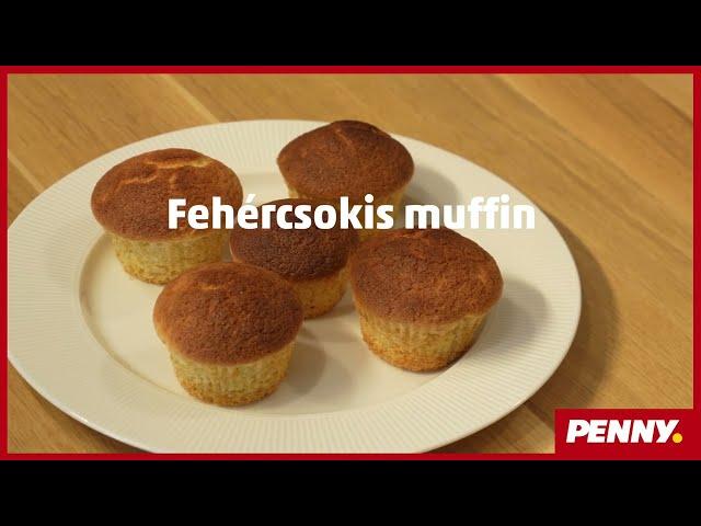 Fehércsokis muffin