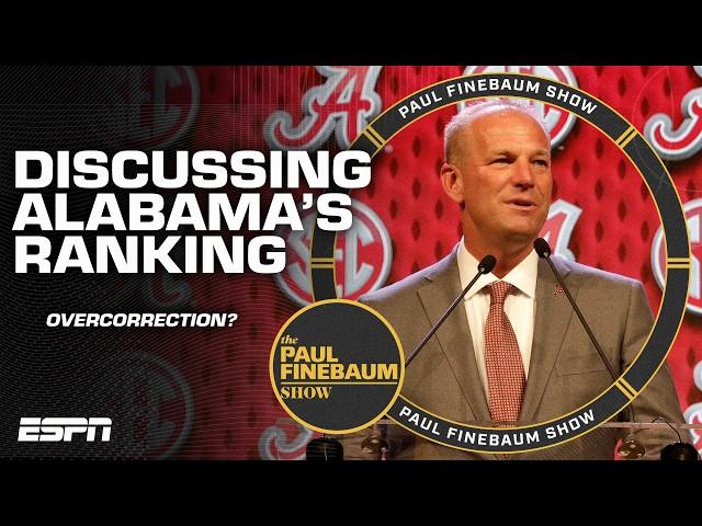 Did the AP poll make an OVERCORRECTION by ranking Alabama at No. 5?  | The Paul Finebaum Show