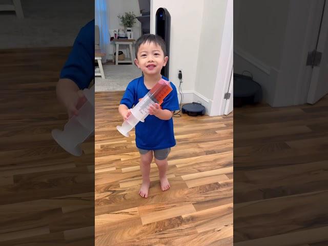 Baby brother’s injection prank on sister ️