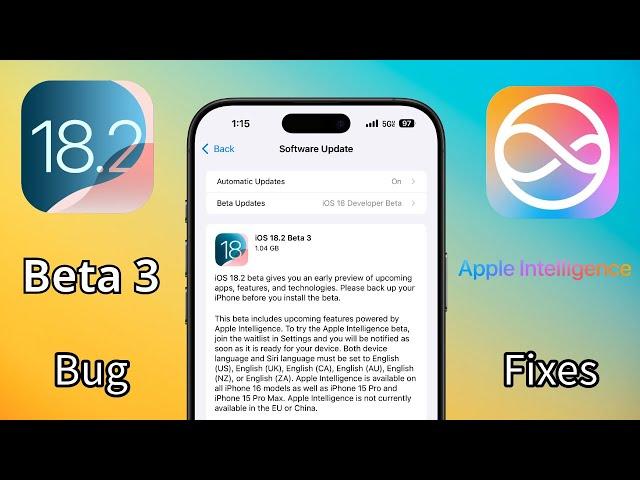 iOS 18.2 Beta 3 Is OUT- This is NEEDED!