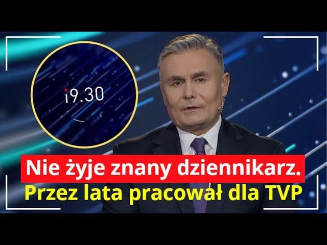 Nie żyje znany dziennikarz. Przez lata pracował dla TVP