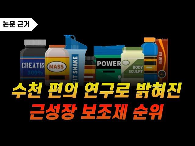 수천 편의 논문으로 정리된 근성장 보조제 티어표! (크레아틴, 베타알라닌, 프로틴, BCAA, HMB)