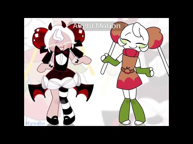 Eve w her twin frfr | Ft: Candy apple cookie || #dandysworld & #cookierunkingdom #crk
