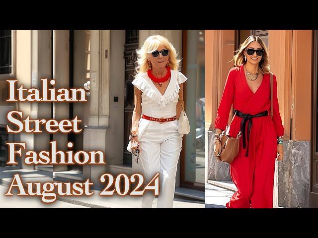 Unique street style in Milan. The latest Italian Street Fashion August 2024. Italian Fashion VLOG