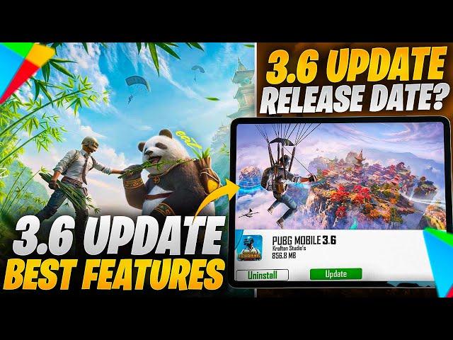 3.6 Update is here | New Update Official Release Date | Top New Features |PUBGM