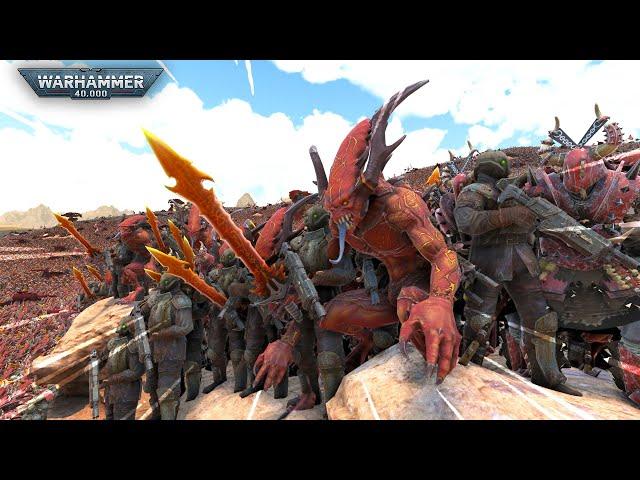 KHORNE DEMONS v's ORK WAAGH! | UEBS 2 Warhammer 40K