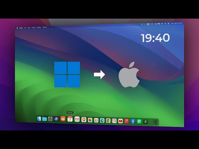 Make Windows 10/11 Look Like macOS Sonoma | macOS Theme for Windows