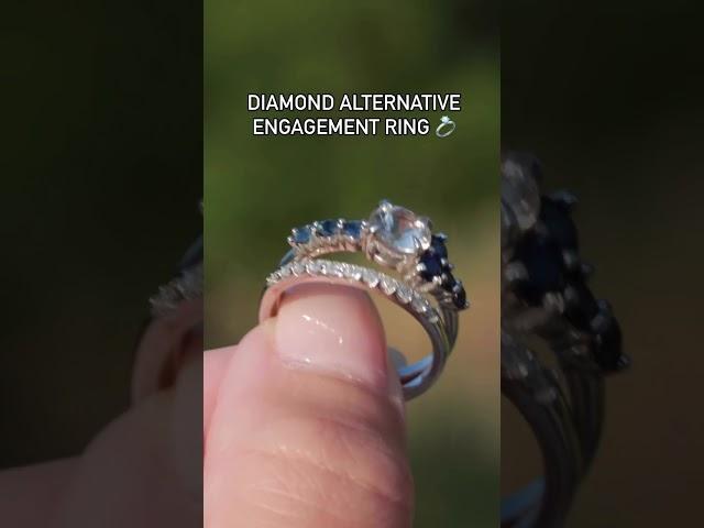 Diamond Alternative Engagement Ring #albrechtjewelry #engagementring  # #engagementringset #ring