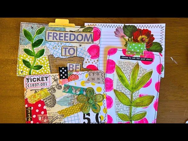 INDEX Card ART Ideas | Create Beautiful Paper Collages | Junk Journal Ideas | #indexcardchallenge