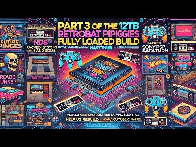 The PiPiggies 12TB Retro Gaming 100% Free Build at Arcade Punks - PART 3 - Download NOW!