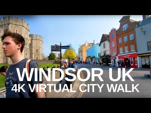 [4K] The town of Windsor & Windsor Castle, England - virtual walk