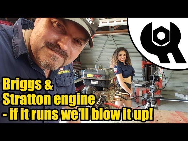 Blowing up a Briggs & Stratton engine! Ft. Tool Girl Jade #1177