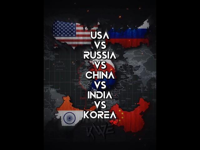 Top 5 Strongest Countries Battle (ib: @memoryballedits) || US vs Russia vs China vs India vs Korea