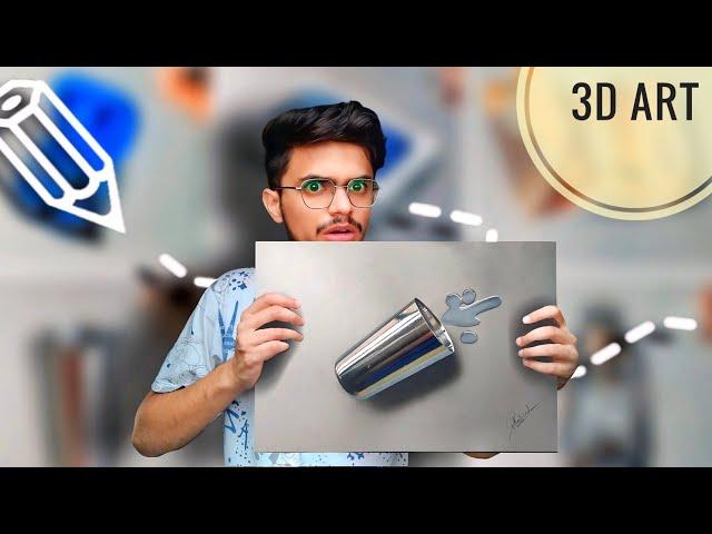 3D ART | Hyper Realistic Drawing | Water Glass | So realistic that... 