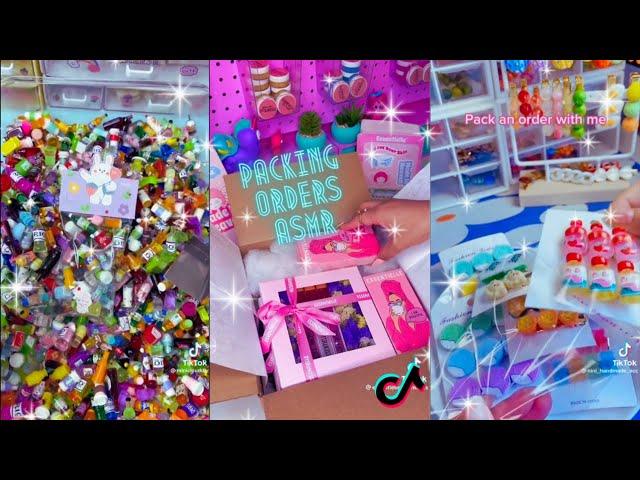 Satisfying packing orders  ASMR style  TikTok compilation #9 #asmr #packingorders #smallbusiness