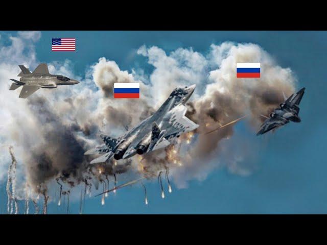 13 Minutes ago! America's First F-35 Pilot Shoots Down Russia's Most Famous Fighter Jet in Moscow