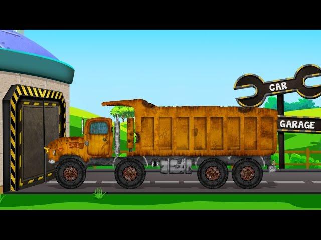 Gravel Truck | Rusty Garage | Car Repair Video For Kids