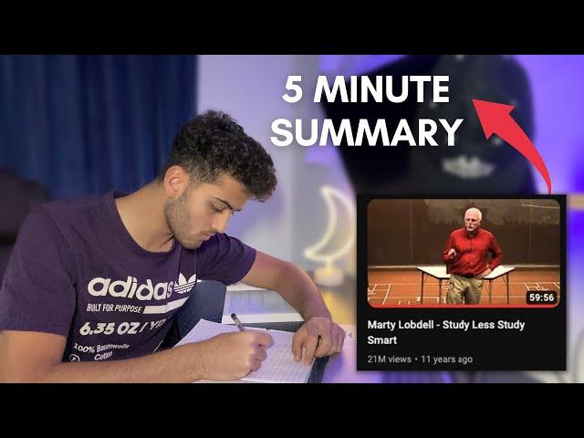 How to Study LESS & Study SMART For GCSEs & A Levels (5 minute summary)