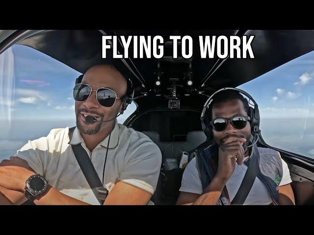 I Flew My Friend to Work in My Airplane!