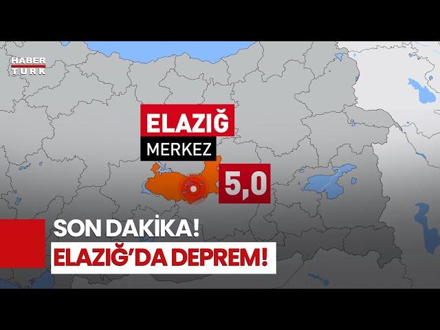 #CANLI - Elazığ'da 5 Büyüklüğünde Deprem