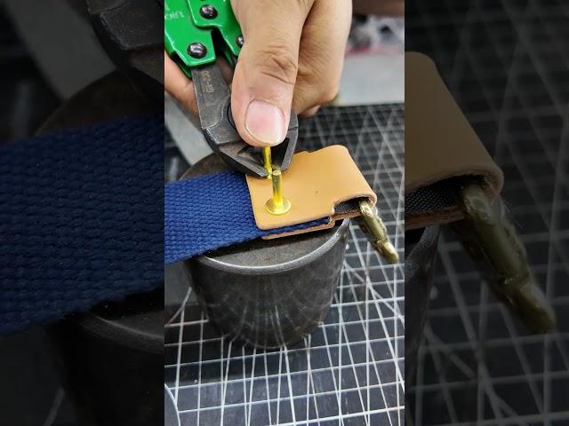 How to install copper rivets#shorts #bagmaking #leather #bag #brass  #shortsvideo #copper #rivet