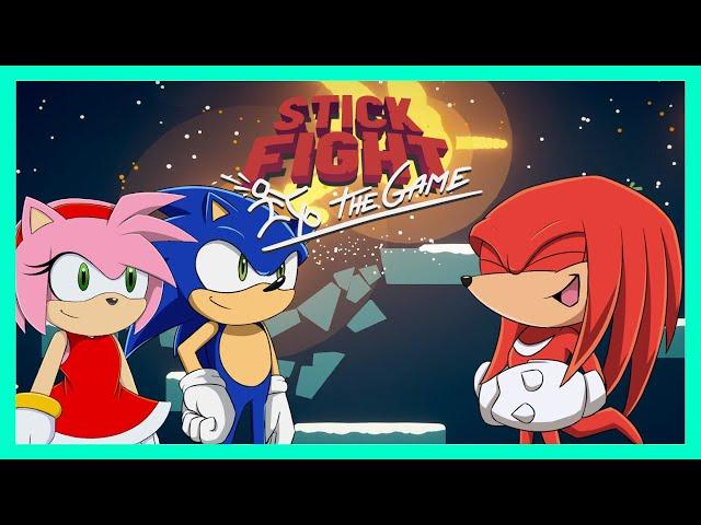 Knuckles, Amy and Sonic play Stick Fight!