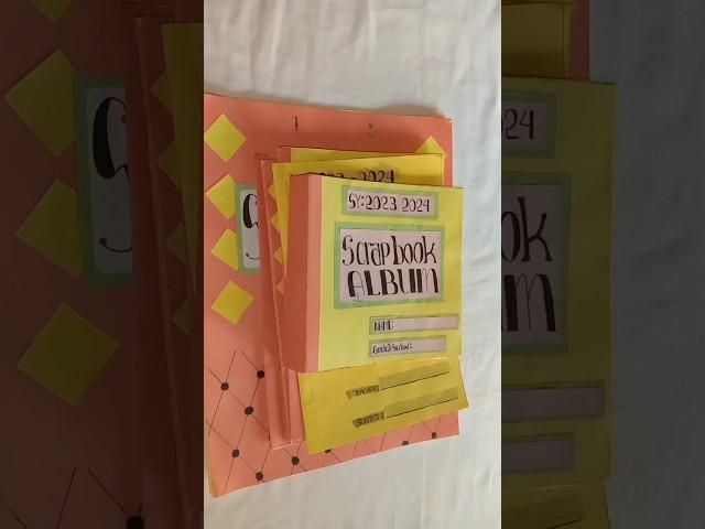 SCRAPBOOKING SCHOOL PROJECT #diy #viral #art #shortvideo #youtubeshorts #trend #border #scrapbook