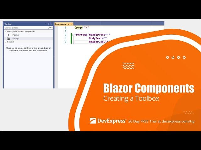 Adding Blazor Components to the Toolbox