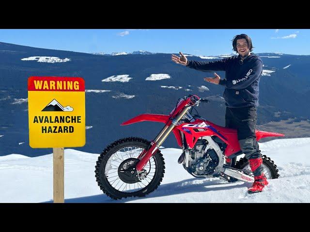 Dirt Biking In DEEP Snow