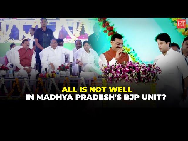 Jyotiraditya Scindia stops MP BJP chief VD Sharma's speech; party denies rift speculations