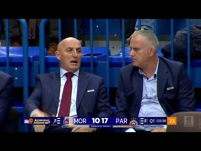 AdmiralBet ABA League 2024/25, R9 match: Mornar-Barsko zlato – Partizan Mozzart Bet (17.11.2024)
