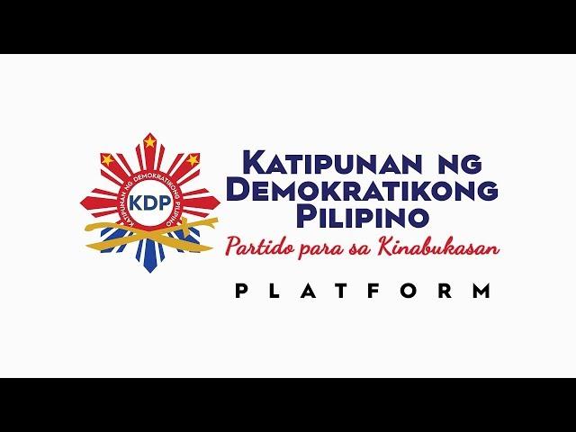 Katipunan ng Demokratikong Pilipino (KDP) Platform