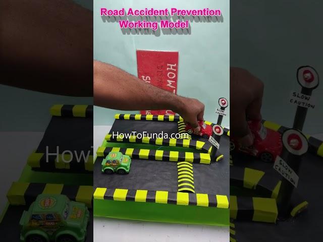 road accident prevention working model science project - howtofunda - #shorts  | howtofunda