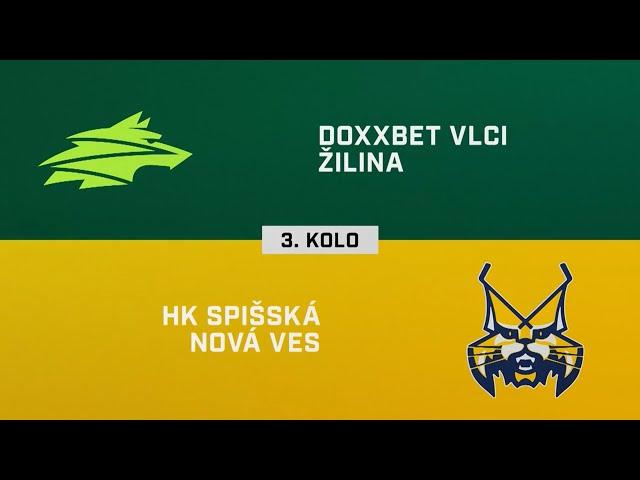 3. kolo: DOXXbet Vlci Žilina - HK Spišská Nová Ves 2:4 (HIGHLIGHTY)