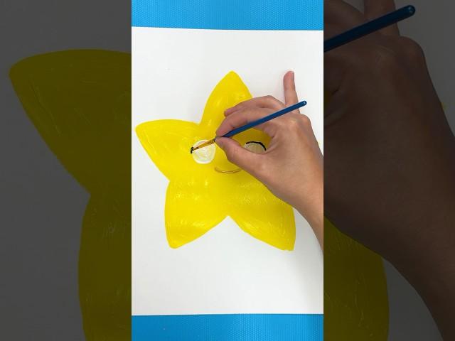 Easy Twinkle painting for toddlers ⭐️ #painting #baby #acrylicpainting