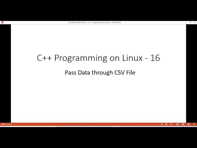 C++ Programming on Linux - Example of Writing Data to CSV File