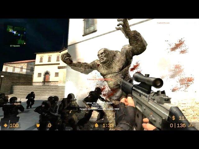 Counter Strike Source Zombie Riot online gameplay Italy with boss fight